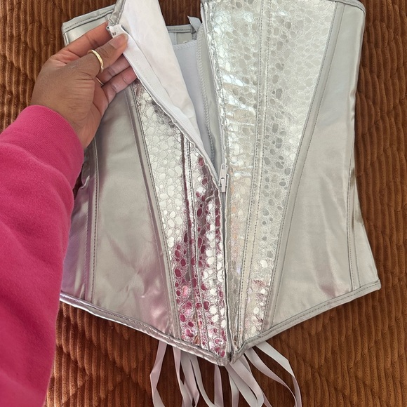Silver Snakeskin Corset - Picture 3 of 3